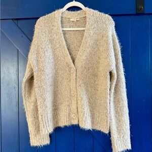 Mystree Cream & Gold Cardigan